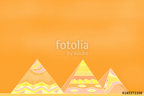 500x335 Drawing Of The Egyptian Pyramids Stock Photo And Royalty Free - Egyptian Pyramids Drawing