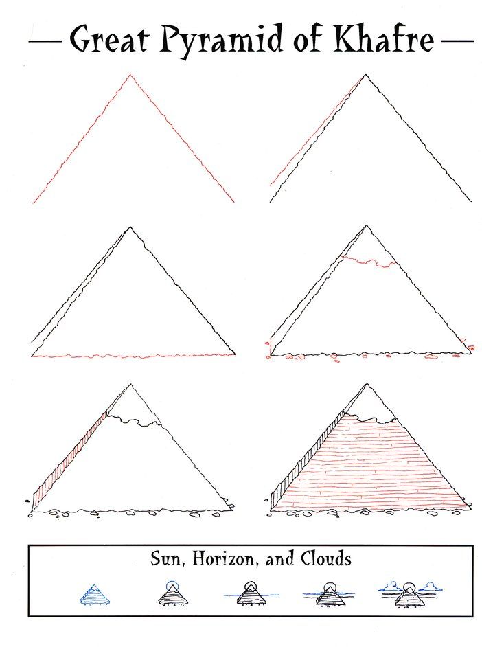 Egyptian Pyramids Drawing at PaintingValley.com | Explore collection of ...