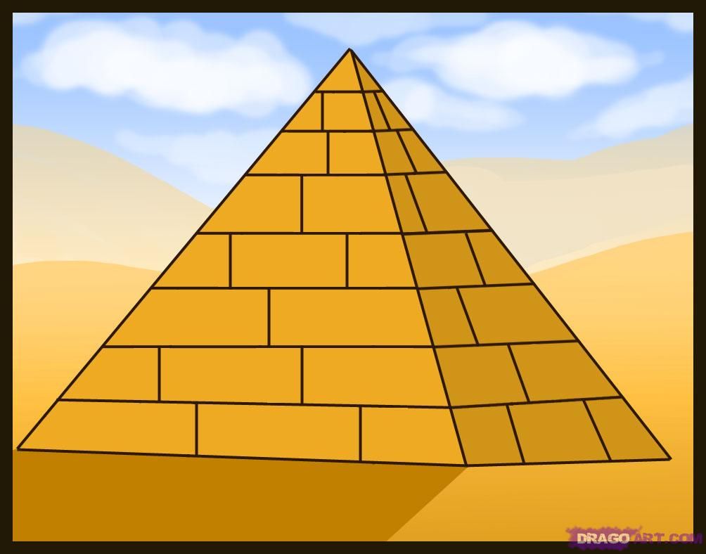 1004x788 Pyramid - Egyptian Pyramids Drawing