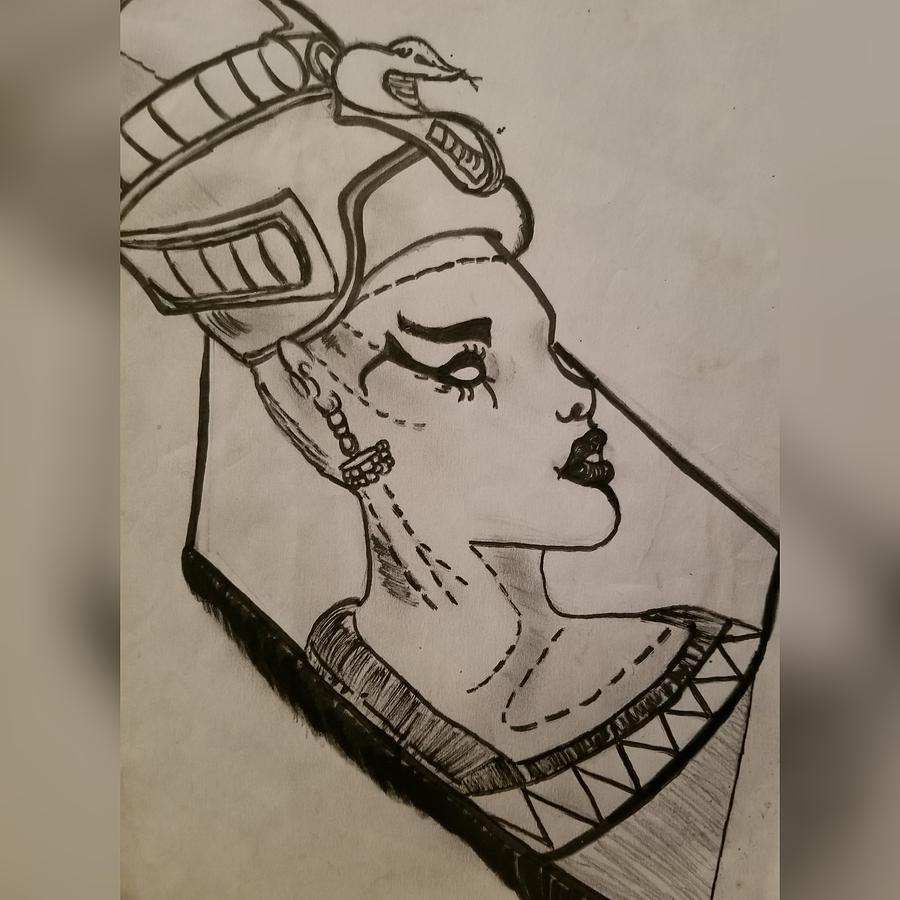 900x900 Egyptian Queen Drawing - Egyptian Queen Drawing