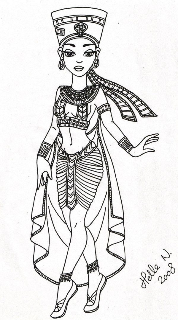600x1074 Egyptian Queen Tattoo - Egyptian Queen Drawing