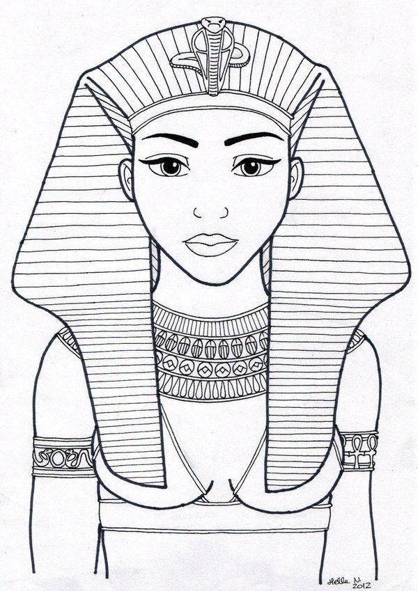 600x849 Cartoon Of Hatshepsut Ancient Egypt Egyptian Drawings - Egyptian Queen Drawing