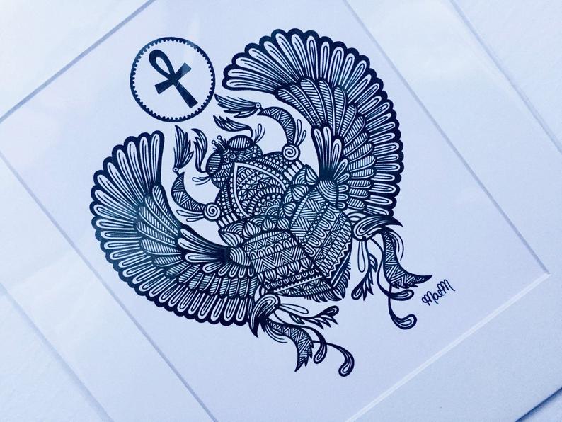 794x596 egyptian mythology scarab beetle drawing print black and etsy - Egyptian Scarab Beetle Drawing