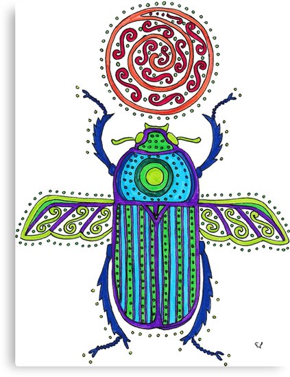 423x550 egyptian scarab beetle canvas prints - Egyptian Scarab Beetle Drawing