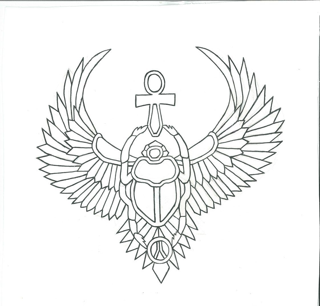 1122x1073 Ancient Egyptian Scarab Drawing - Egyptian Scarab Drawing