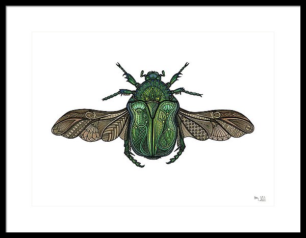 600x467 Egyptian Scarab Framed Print - Egyptian Scarab Drawing