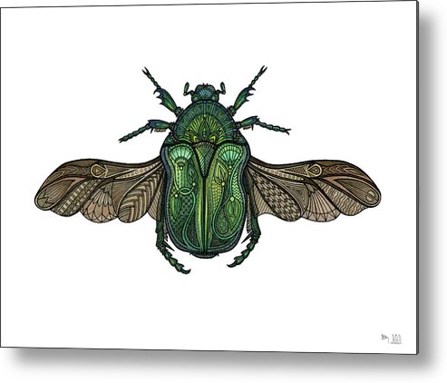 493x422 Egyptian Scarab Metal Print - Egyptian Scarab Drawing