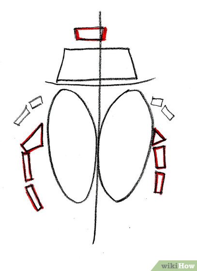 407x560 How To Draw A Scarab Beetle Steps - Egyptian Scarab Drawing