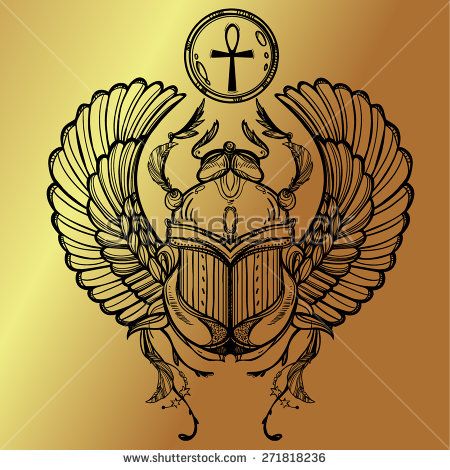 Egyptian Scarab Drawing at PaintingValley.com | Explore collection of ...
