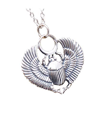 423x500 Sterling Silver Egyptian Scarab Pendant Necklace Beetle Gift - Egyptian Scarab Drawing