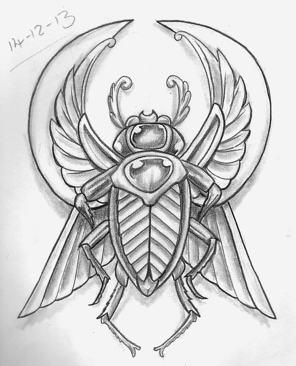 579x715 Clock Drawing Egyptian For Free Download - Egyptian Scarab Drawing