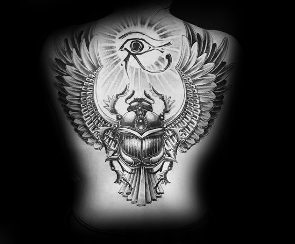 599x495 Scarab Tattoo Designs For Men - Egyptian Scarab Drawing