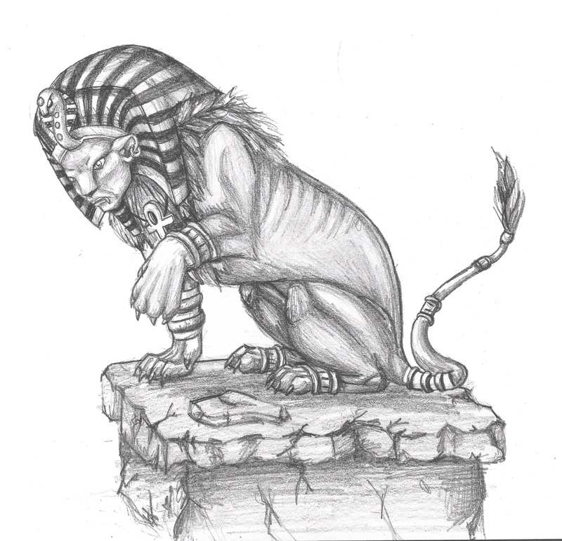 800x771 Egyptian Sphinx High Quality Drawing Drawing Skill - Egyptian Sphinx Drawing