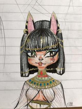 320x427 Fun Fact Younger Me Was Completely And Utterly Obsessed - Egyptian Style Drawing
