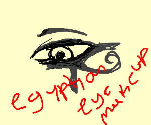 300x250 Egyptian Style Eye Makeup Drawing - Egyptian Style Drawing