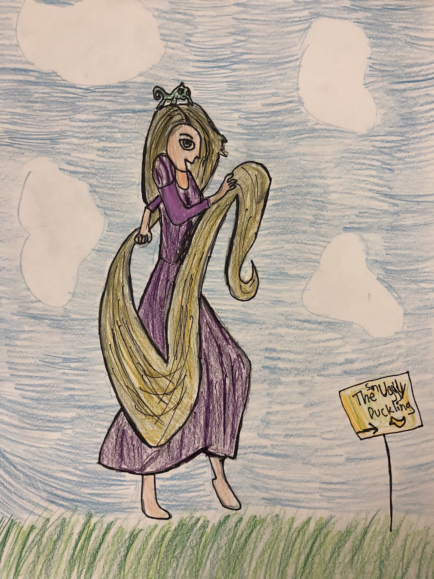 1500x2000 Artsonia - Egyptian Style Drawing