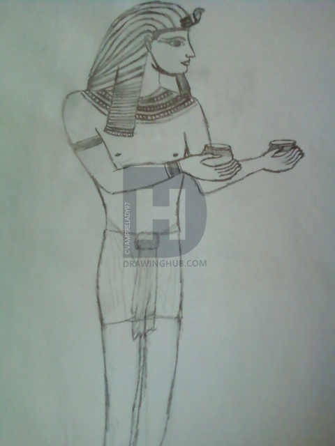 480x640 egyptian tomb painting drawing - Egyptian Tomb Drawing