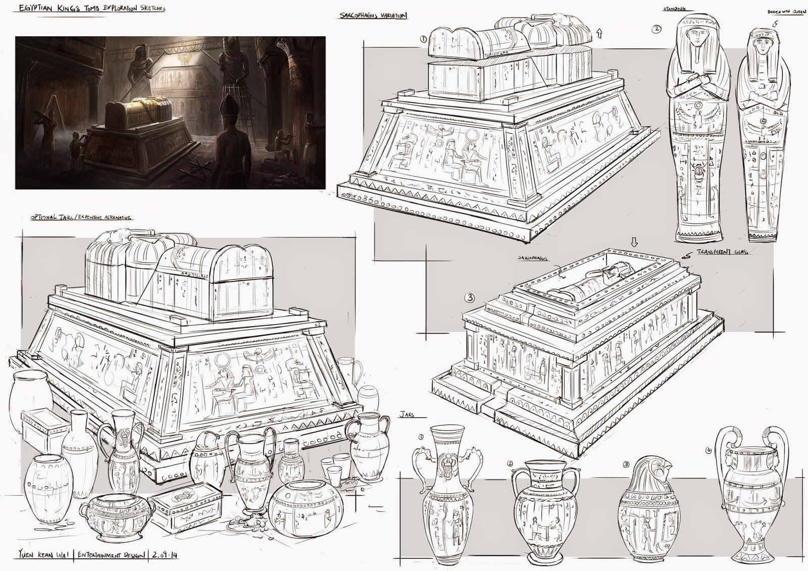 1600x1131 egyptian tomb sketches my concept art interior - Egyptian Tomb Drawing