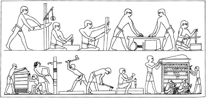 700x338 filerekhmire tomb drawing furniture - Egyptian Tomb Drawing