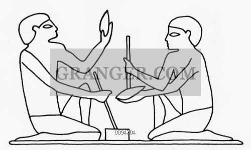 500x300 Image Of Egyptian Tool Making - Egyptian Tomb Drawing