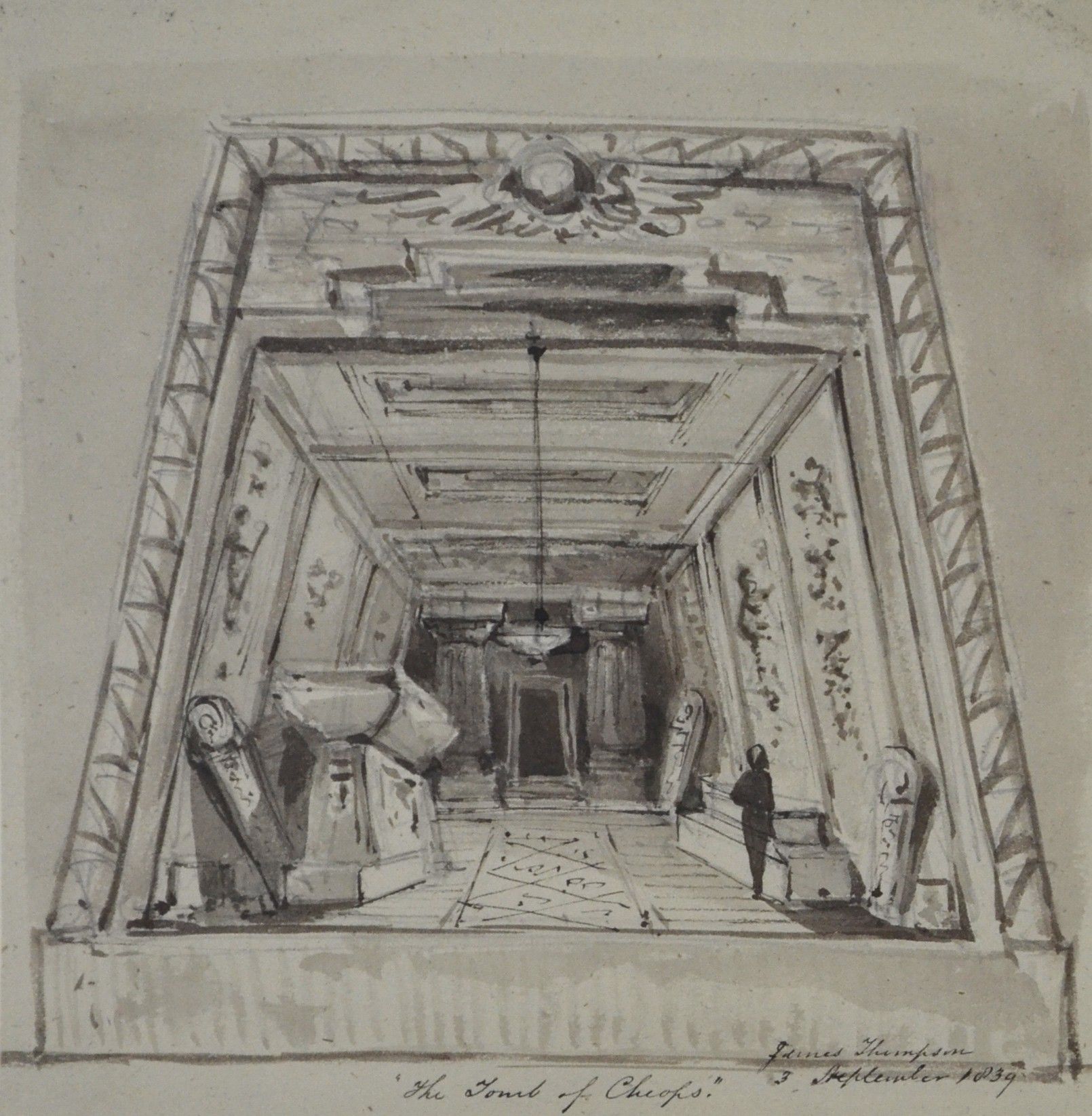 1610x1646 the tomb of cheops, egypt - Egyptian Tomb Drawing