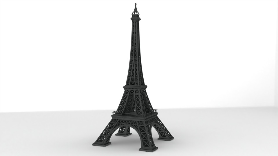 960x540 Eiffel Tower Cad Model Library Grabcad - Eiffel Tower 2d Drawing