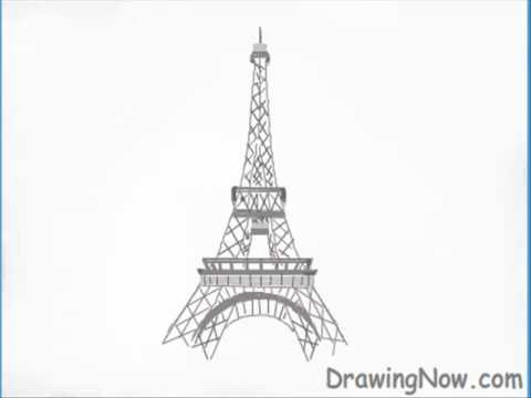 480x360 How To Draw The Eiffel Tower - Eiffel Tower 2d Drawing