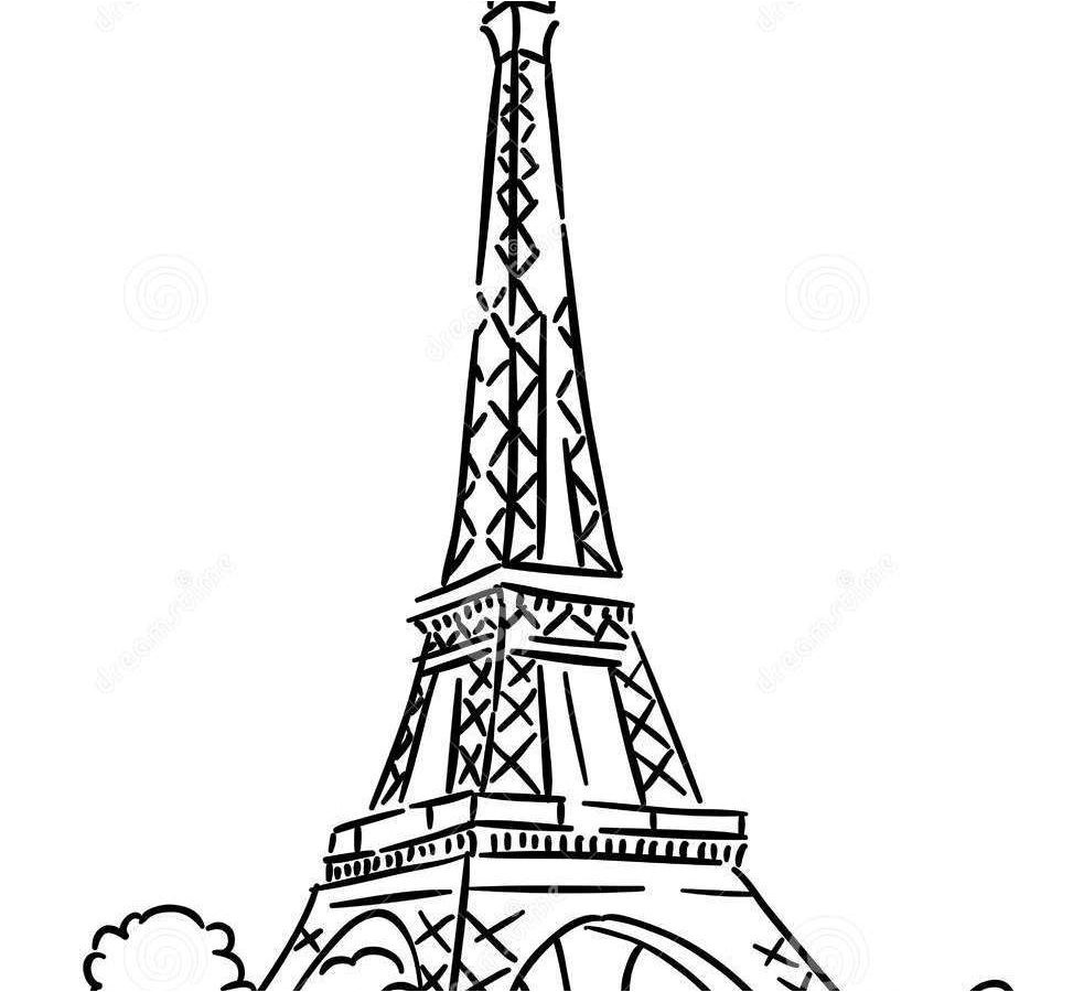 983x900 Huge Collection Of 'eiffel Tower Black And White Drawing - Eiffel Tower Black And White Drawing