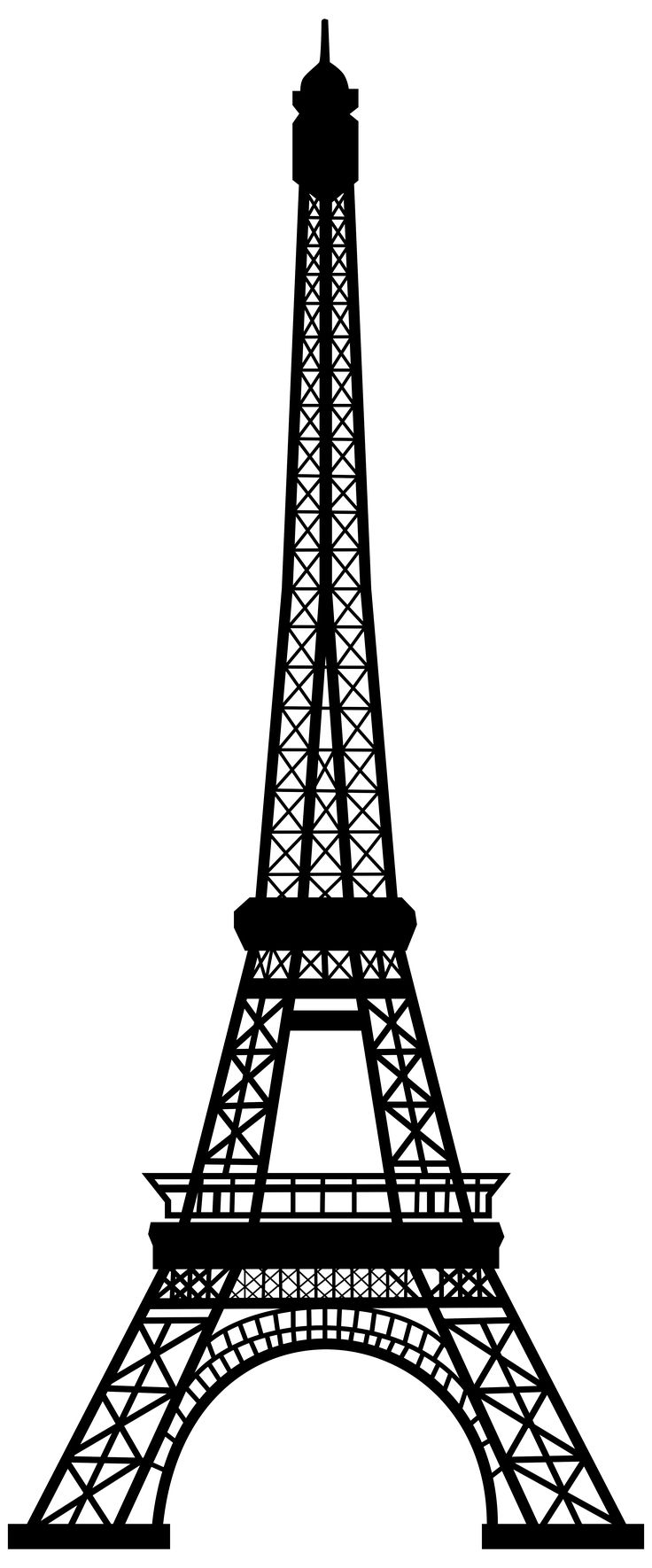 736x1770 props for parties eiffel tower - Eiffel Tower Black And White Drawing