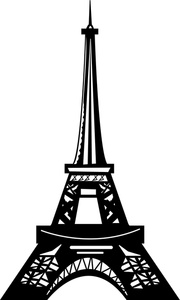 180x300 Black Eiffel Tower Clipart - Eiffel Tower Black And White Drawing