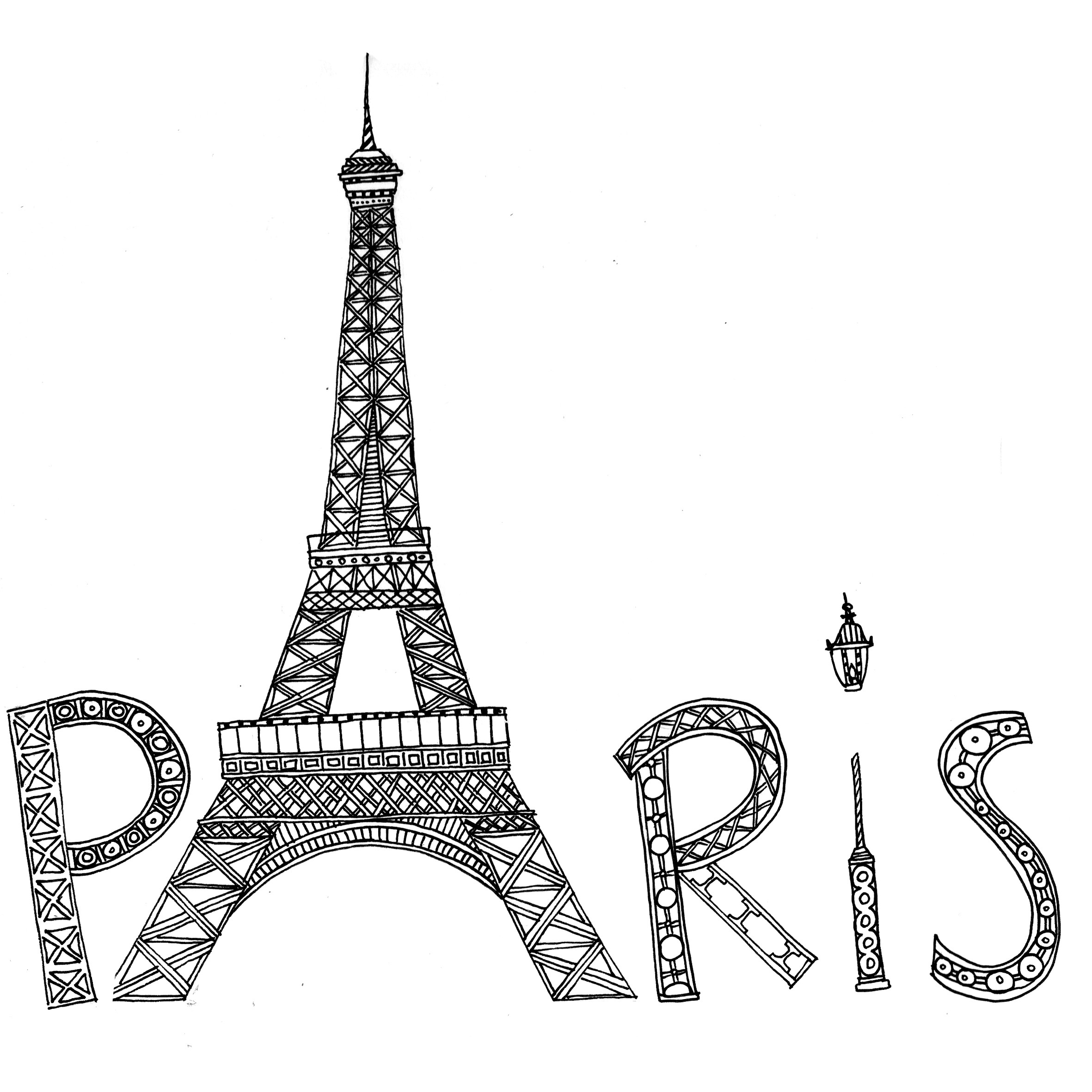 Eiffel Tower Cartoon Drawing At Paintingvalley Com Explore