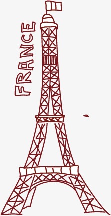221x430 Eiffel Tower, Cartoon Style, Graffiti, Line Drawing Png And Vector - Eiffel Tower Cartoon Drawing