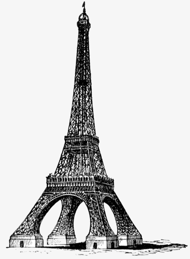 650x887 Eiffel Tower, Scenic Spot, Cartoon Hand Drawing Png Image - Eiffel Tower Cartoon Drawing
