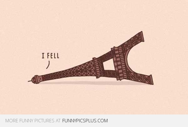 600x406 Eiffel Tower Funny Pictures - Eiffel Tower Cartoon Drawing