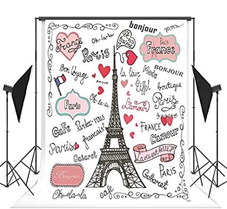 466x429 Cartoon Painting Paris Eiffel Tower Photography - Eiffel Tower Cartoon Drawing