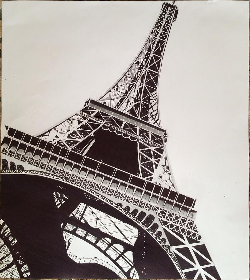 803x900 Eiffel Tower Drawing - Eiffel Tower Drawing
