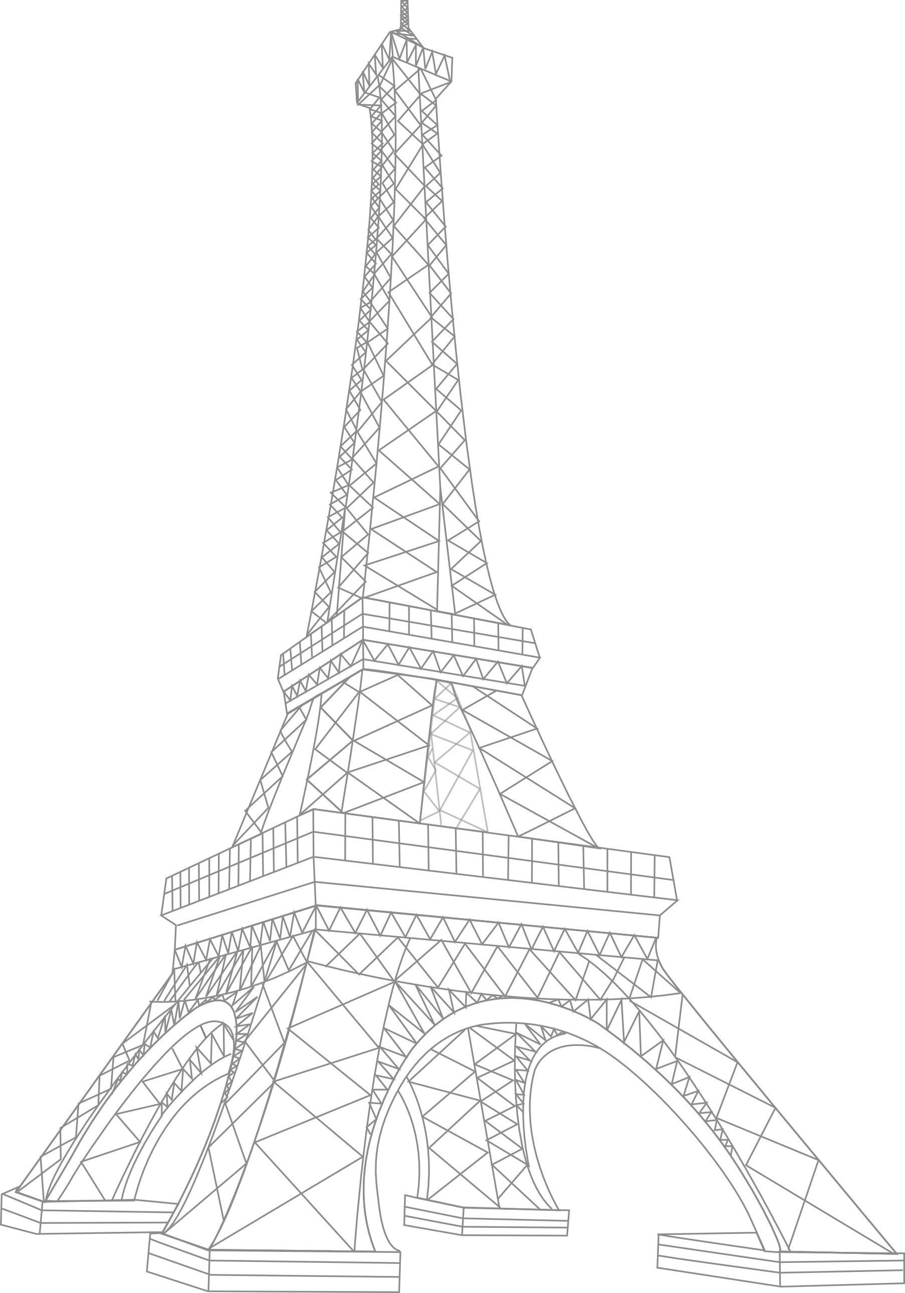 Eiffel Tower Drawing 3d at PaintingValley.com | Explore collection of ...