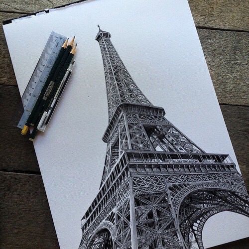 Eiffel Tower Drawing 3d at Explore collection of