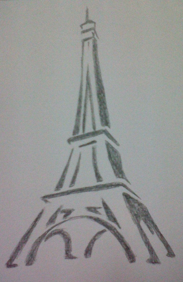 721x1107 drawings of towers eiffel tower drawing - Eiffel Tower Drawing 3d