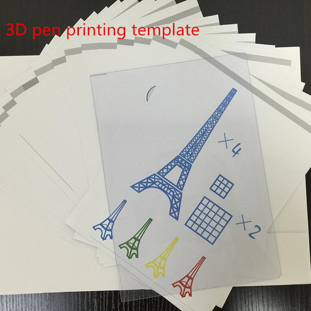 640x640 Printing Pen Random Pattern Template With Cardboard - Eiffel Tower Drawing 3d