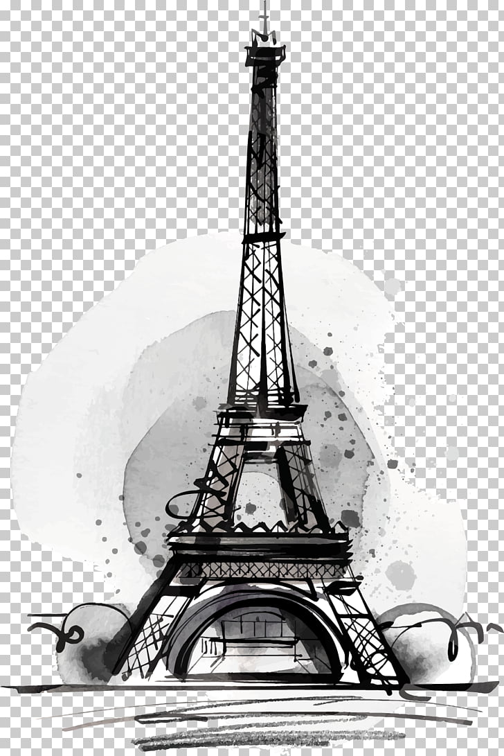 728x1091 eiffel tower drawing illustration, black drawing eiffel tower - Eiffel Tower Drawing Black And White