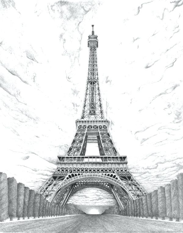 600x764 eiffel tower drawings free tower drawings free tower tower cad - Eiffel Tower Drawing Black And White