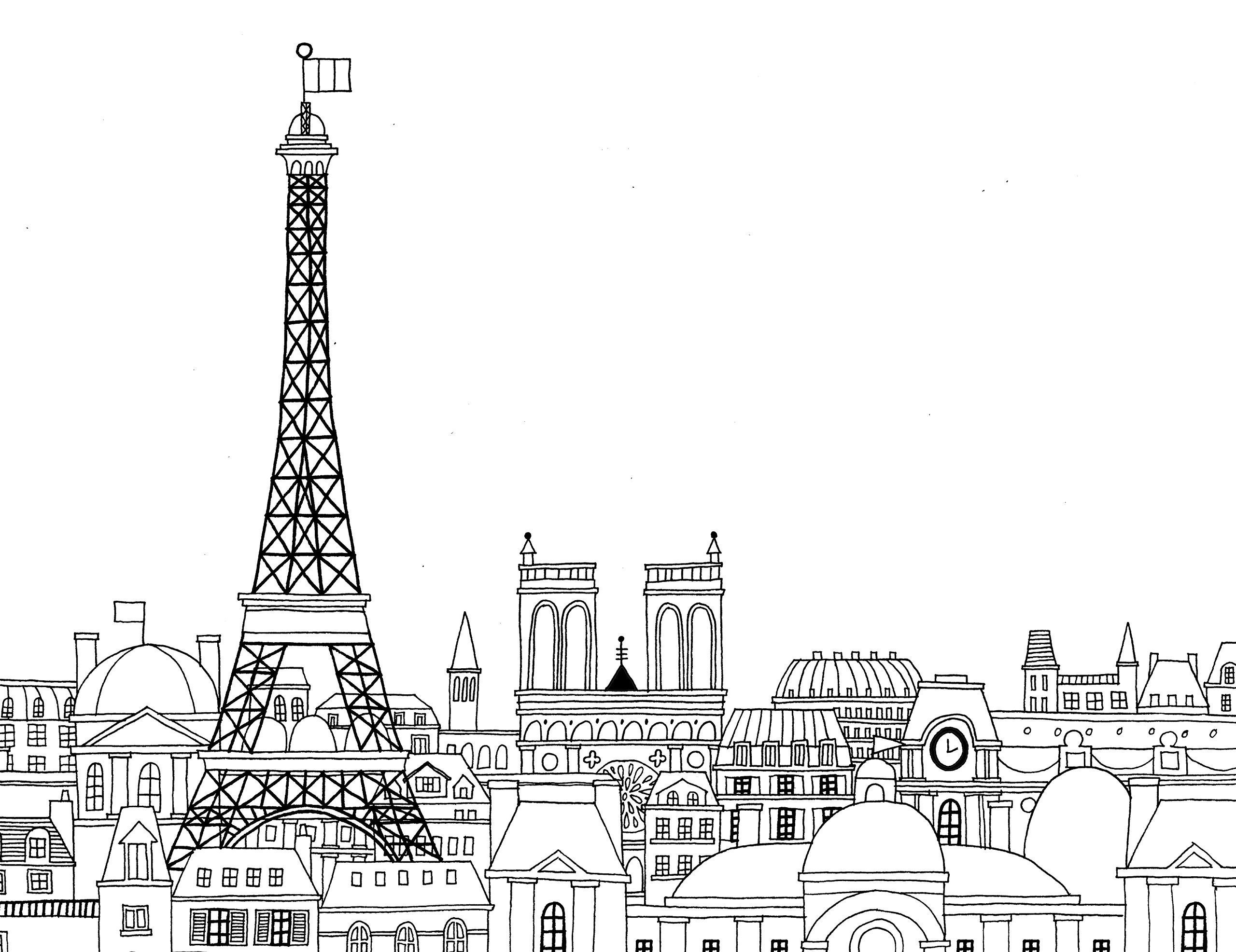 2560x1973 eiffel tower black and white drawing beautiful eiffel tower - Eiffel Tower Drawing Black And White