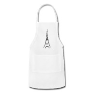 190x190 Shop Eiffel Tower Aprons Online Spreadshirt - Eiffel Tower Drawing Black And White