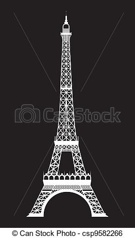 268x470 Eiffel Tower Black And White Clipart Great Free Clipart - Eiffel Tower Drawing Black And White
