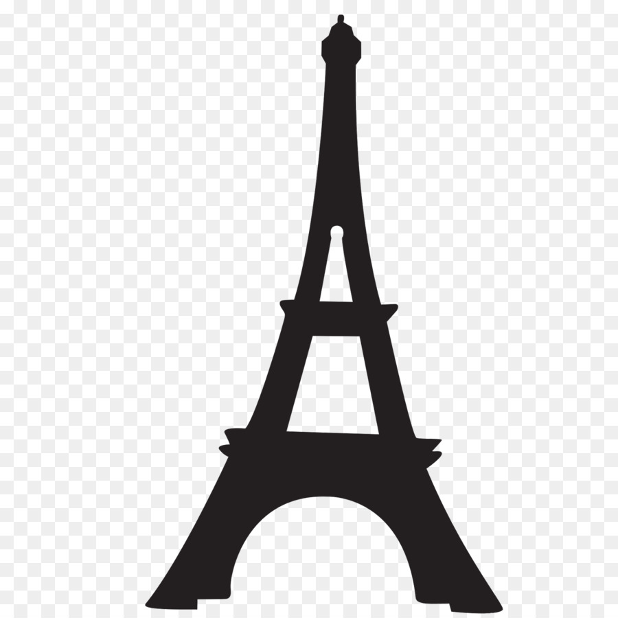 900x900 Eiffel Tower Black And White Drawing Clip Art - Eiffel Tower Drawing Black And White