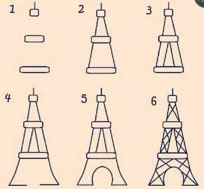 672x622 Huge Collection Of 'eiffel Tower Drawing Simple' Download More - Eiffel Tower Drawing Easy