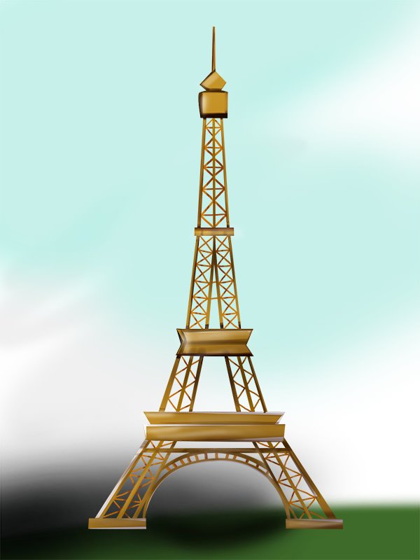 600x800 Learn How To Draw An Eiffel Tower - Eiffel Tower Drawing Easy