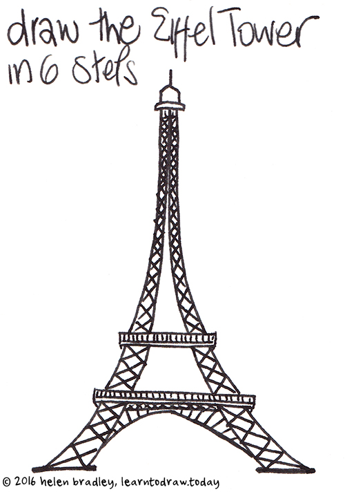 500x712 Learn To Draw The Eiffel Tower In Steps Learn To Draw - Eiffel Tower Drawing Easy