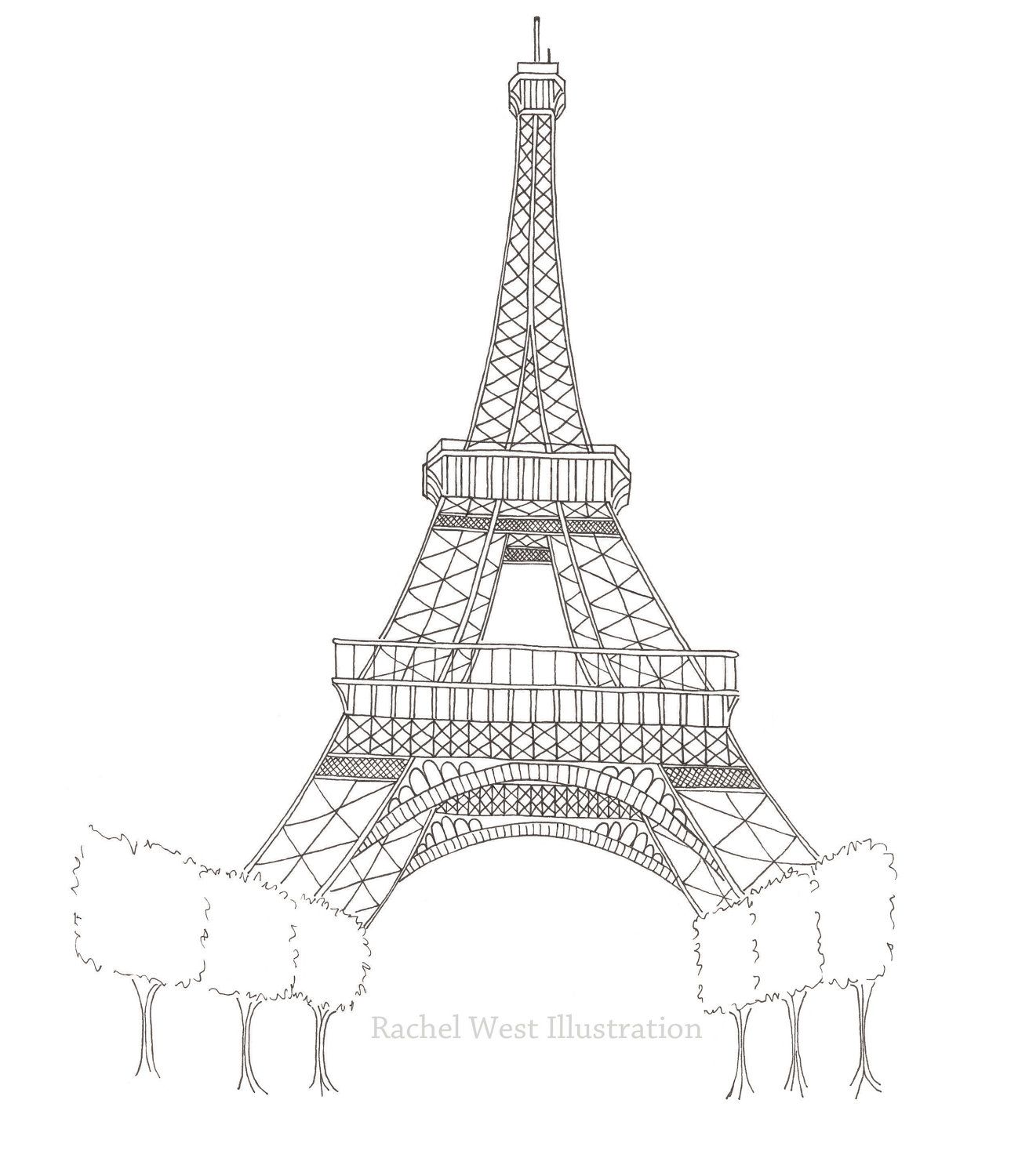 1312x1500 eiffel tower easy drawing easy drawing of eiffel tower eiffel - Eiffel Tower Drawing For Kids